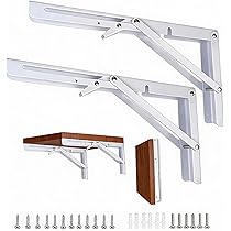 Amazon | 2 折りたたみ式 ブラケット 壁掛け 棚受け 金具、省スペース